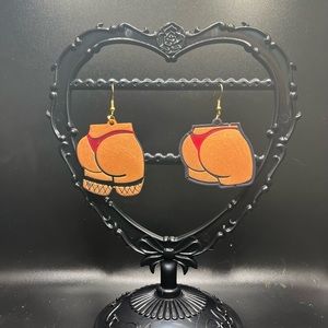 Handmade Resin Booty Dangly Earrings